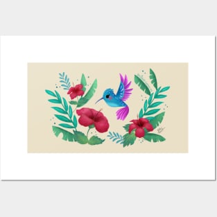 Hummingbird Illustration Posters and Art